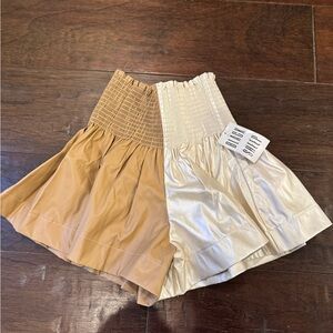 Queen of Sparkles Two-Tone Elastic Waist Shorts